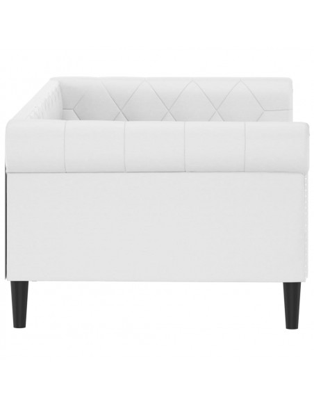 Letto da Giorno Bianco 80x200 cm in Similpelle