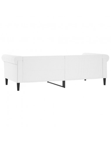 Letto da Giorno Bianco 80x200 cm in Similpelle