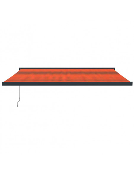 Tenda Retrattile Arancione e Marrone 4,5x3m Tessuto e Alluminio