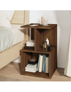 Comodino Rovere Marrone 35x35x55 cm in Legno Multistrato 2