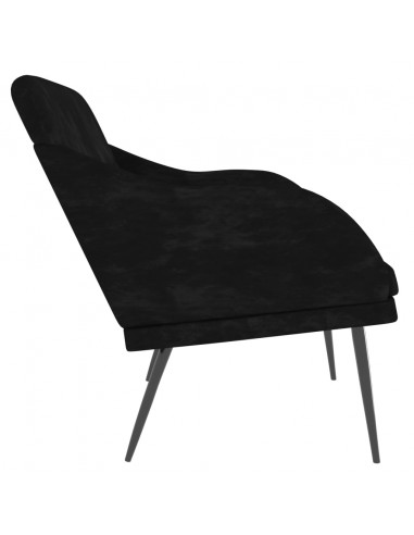 Panca Nera 110x76x80 cm in Velluto