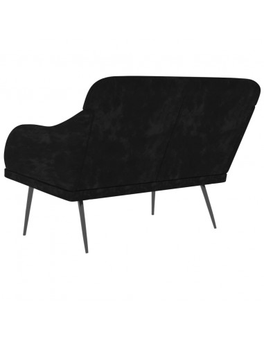Panca Nera 110x76x80 cm in Velluto