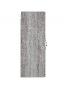 Mobile a Parete Grigio Sonoma 34,5x34x90 cm Legno Multistrato