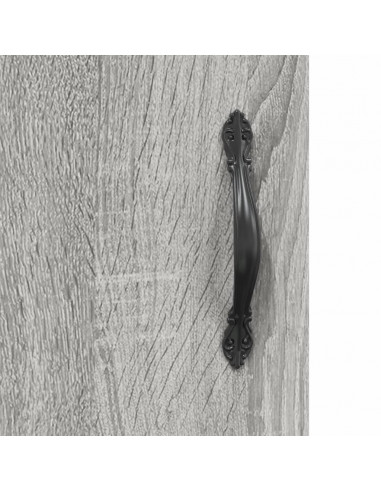 Mobile a Parete Grigio Sonoma 34,5x34x90 cm Legno Multistrato