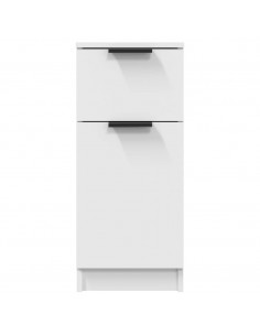 Credenze 2 pz Bianche 30x30x70 cm in Legno Multistrato