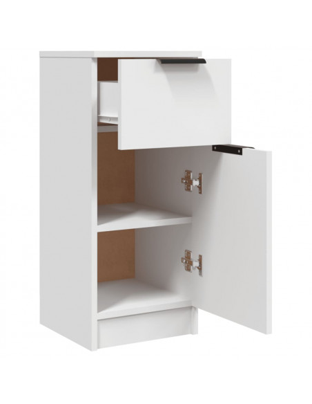 Credenze 2 pz Bianche 30x30x70 cm in Legno Multistrato