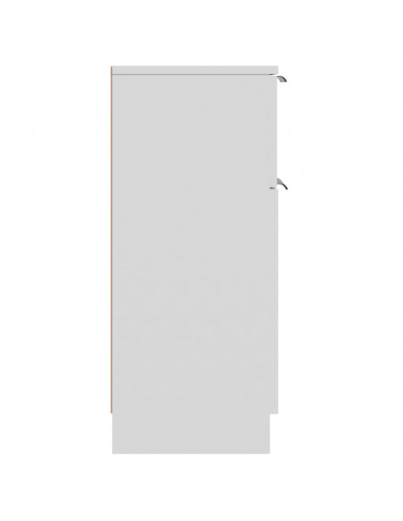 Credenze 2 pz Bianche 30x30x70 cm in Legno Multistrato