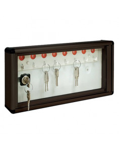Bacheca chiavi Alubox 23BCN08 VRGH 8 Ganci Grigio ghisa Grigio ghisa