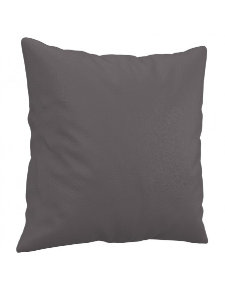 Divano a 2 Posti con Cuscini Grigio 120 cm in Similpelle