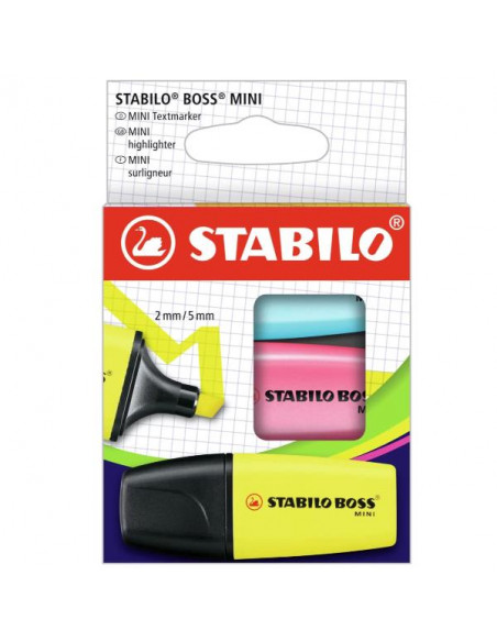 AST3 STABILO BOSS MINI BL/GL/ROSA