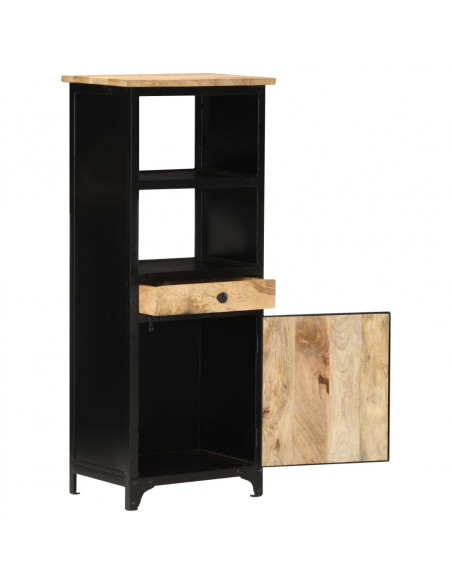 Credenza Alta 45x32x110 cm in Legno Massello di Mango