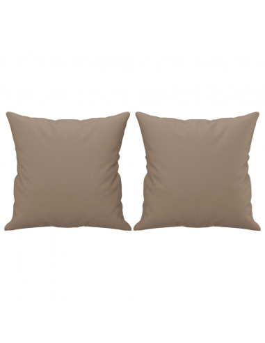 Divano a 2 Posti con Cuscini Cappuccino 120 cm in Similpelle