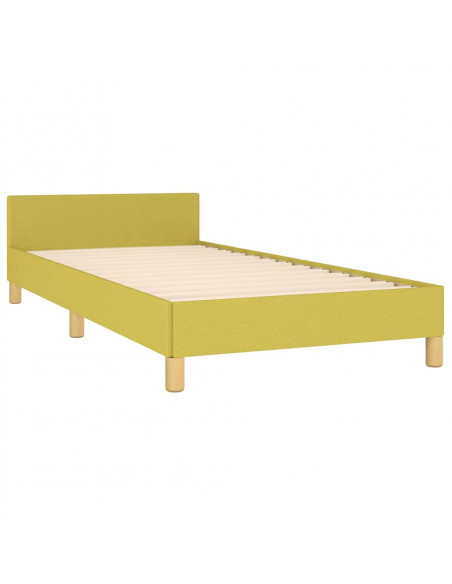 Giroletto con Testiera senza Materasso Verde 80x200 cm Tessuto