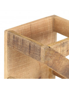 Portavino da 5 Bottiglie in Legno Massello di Mango 2