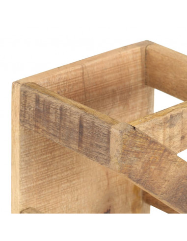 Portavino da 5 Bottiglie in Legno Massello di Mango