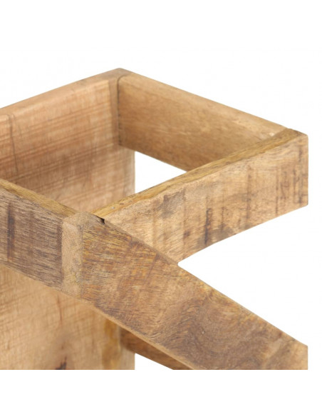 Portavino da 5 Bottiglie in Legno Massello di Mango