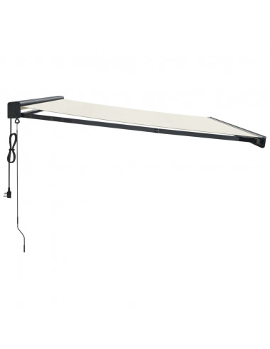 Tenda da Sole Retrattile Crema 4x3 m in Tessuto e Alluminio