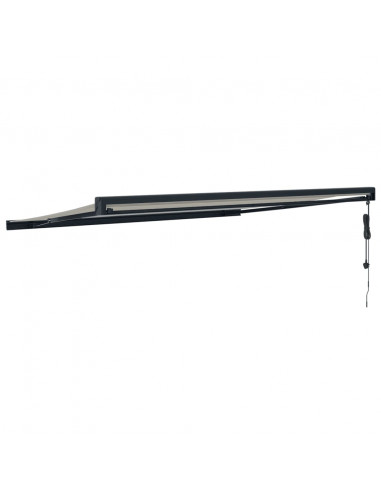 Tenda da Sole Retrattile Crema 4x3 m in Tessuto e Alluminio