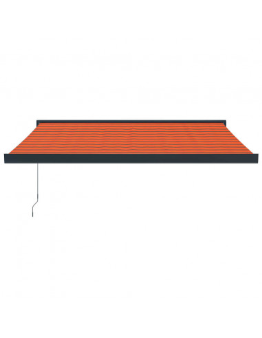 Tenda Retrattile Arancione Marrone 3,5x2,5m Tessuto e Alluminio