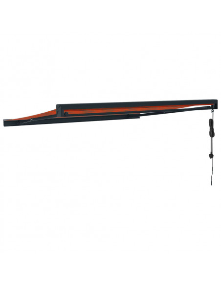 Tenda Retrattile Arancione Marrone 3,5x2,5m Tessuto e Alluminio