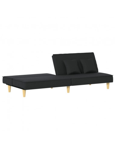 Divano Letto Nero in Tessuto