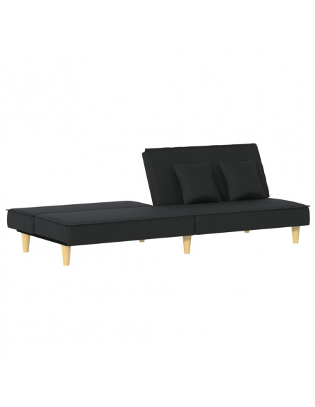 Divano Letto Nero in Tessuto