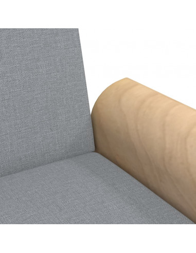 Divano Letto con Braccioli Grigio Chiaro in Tessuto