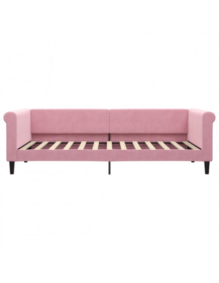Letto da Giorno Rosa 90x200 cm in Velluto