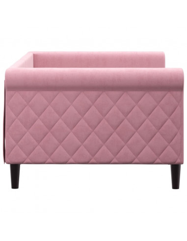 Letto da Giorno Rosa 90x200 cm in Velluto