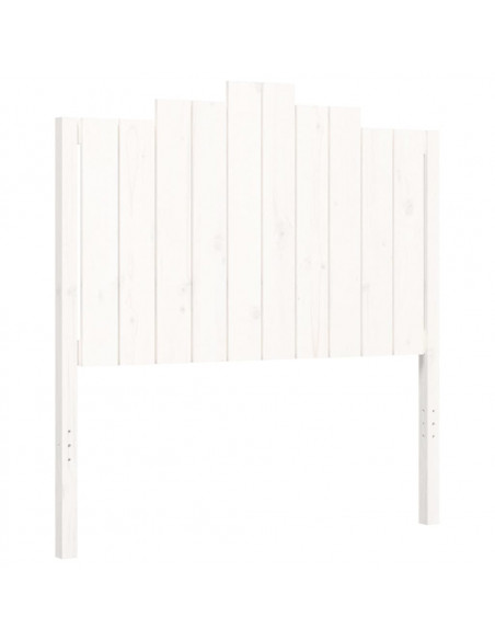 Giroletto con Testiera Bianco 100x200 cm in Legno Massello