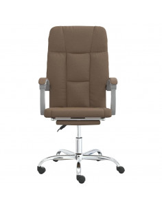 Poltrona da Ufficio Reclinabile Marrone in Tessuto 2