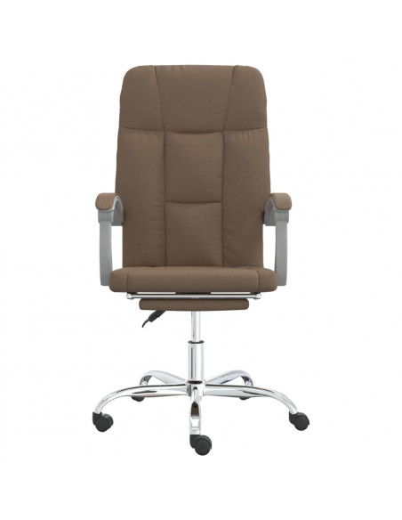Poltrona da Ufficio Reclinabile Marrone in Tessuto