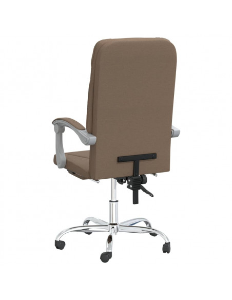 Poltrona da Ufficio Reclinabile Marrone in Tessuto