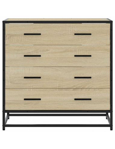 Cassettiera Rovere Sonoma 70x41x70 cm in Legno Multistrato