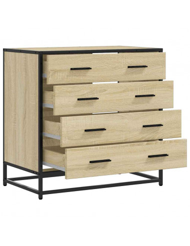 Cassettiera Rovere Sonoma 70x41x70 cm in Legno Multistrato