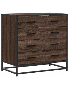 Cassettiera Rovere Marrone 70x41x70 cm in Legno Multistrato