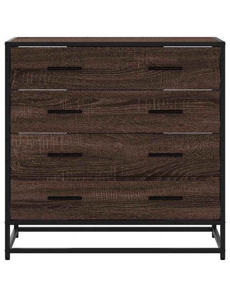 Cassettiera Rovere Marrone 70x41x70 cm in Legno Multistrato