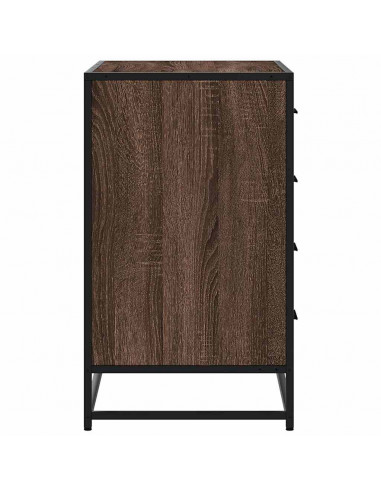 Cassettiera Rovere Marrone 70x41x70 cm in Legno Multistrato