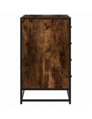 Cassettiera Rovere Fumo 70x41x70 cm in Legno Multistrato