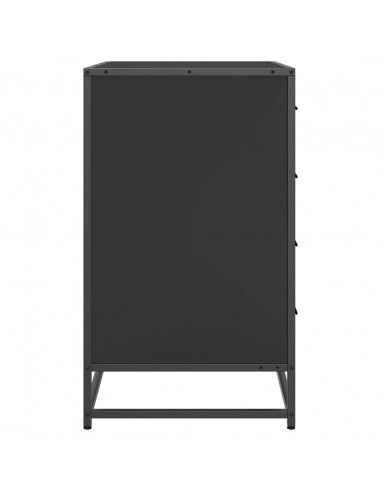 Cassettiera Nera 70x41x70 cm in Legno Multistrato