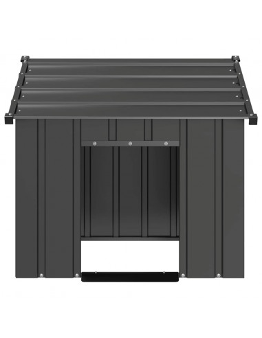 Casetta per Cani con Tetto 85x107x81 cm Acciaio Zincato