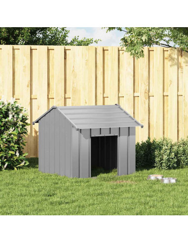 Casetta per Cani con Tetto 85x107x81 cm Acciaio Zincato