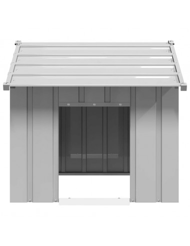 Casetta per Cani con Tetto 85x107x81 cm Acciaio Zincato