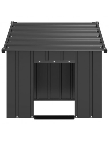 Casetta per Cani con Tetto 83x130x85 cm Acciaio Zincato