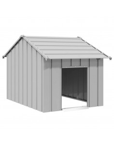 Casetta per Cani con Tetto 83x130x85 cm Acciaio Zincato
