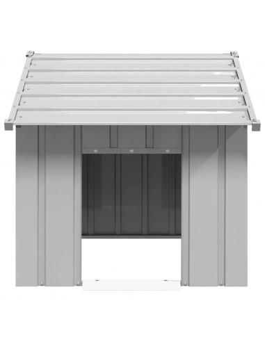 Casetta per Cani con Tetto 83x130x85 cm Acciaio Zincato
