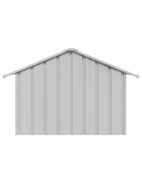Casetta per Cani con Tetto 83x130x85 cm Acciaio Zincato