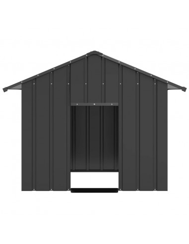 Casetta per Cani con Tetto 131x101x102 cm Acciaio Zincato