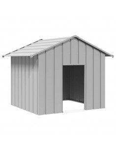 Casetta per Cani con Tetto 131x101x102 cm Acciaio Zincato