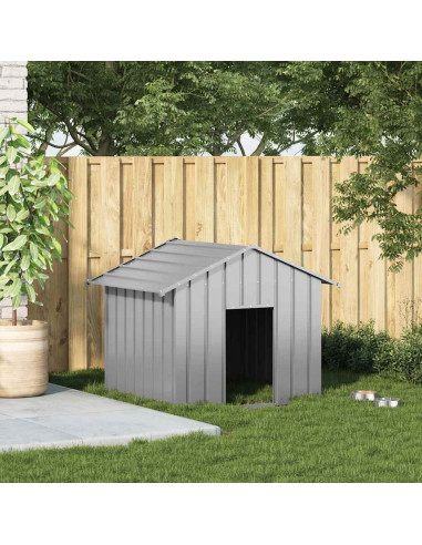 Casetta per Cani con Tetto 131x101x102 cm Acciaio Zincato